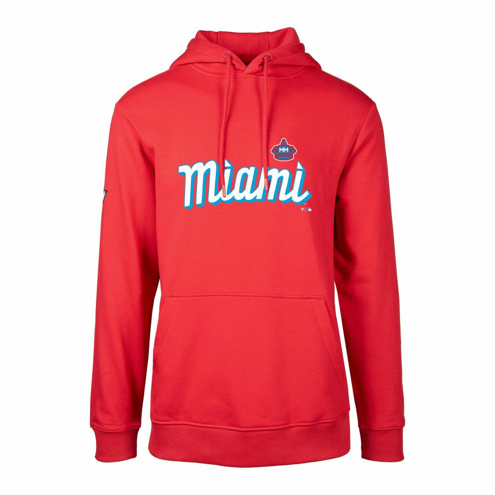Miami Marlins Levelwear City Connect Podium Core Logo Pullover Hoodie Discount