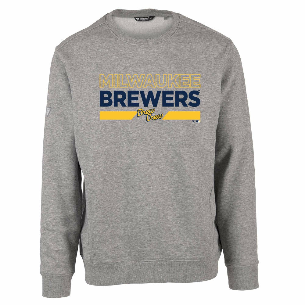 Milwaukee Brewers Levelwear City Connect Zane No Hitter Pullover Sweatshirt Discount