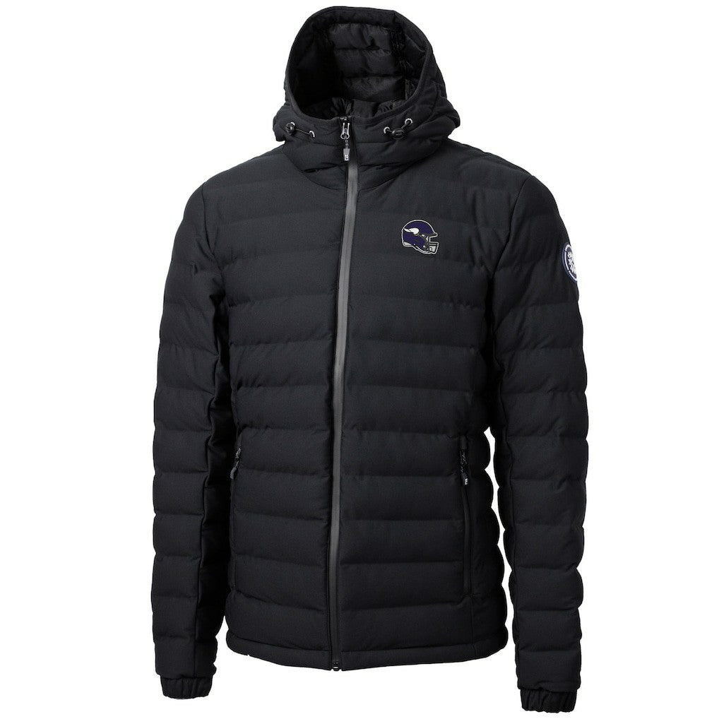 Minnesota Vikings Cutter & Buck Helmet Mission Ridge Repreve Eco Insulated Puffer Full-Zip Jacket - Black - NFL