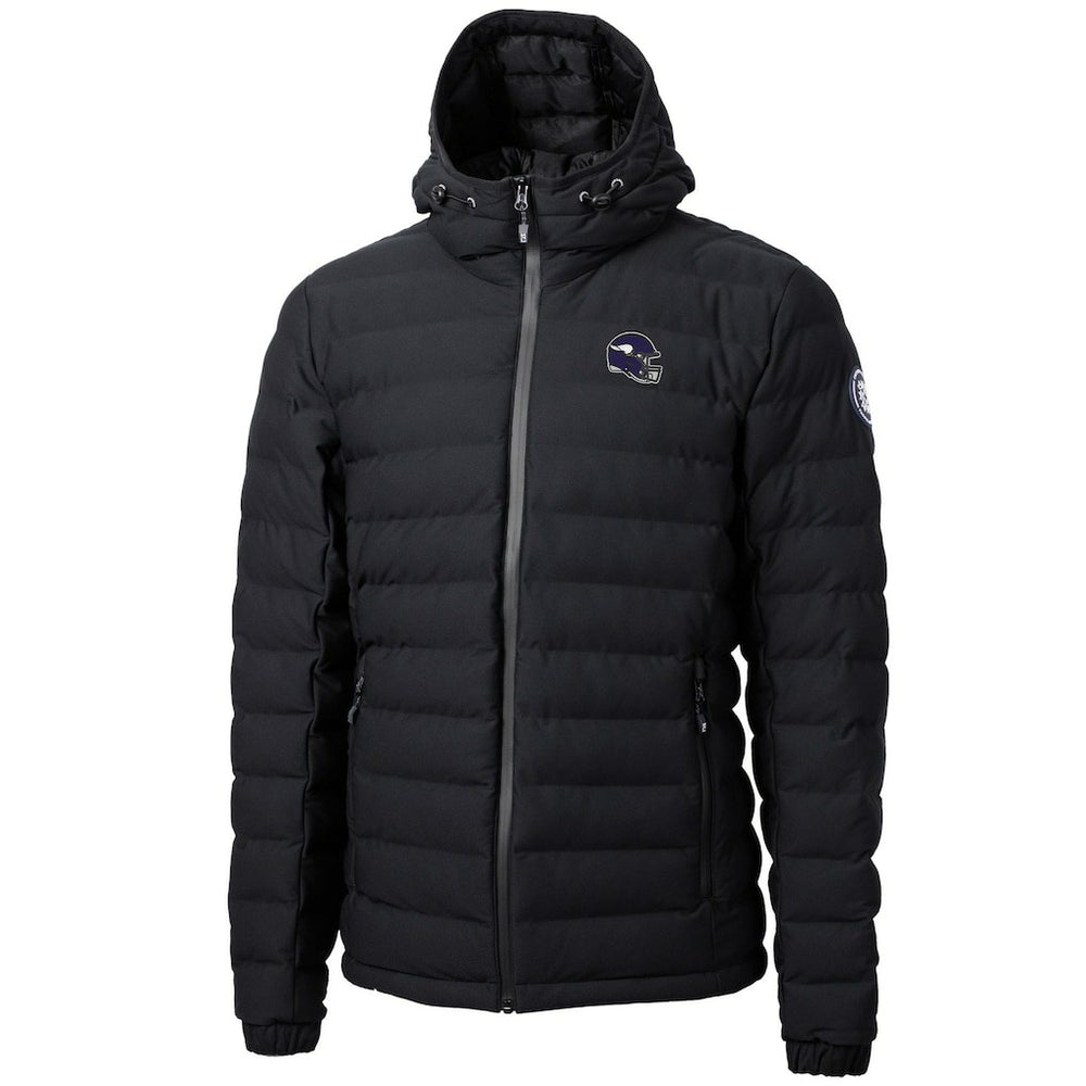 Minnesota Vikings Cutter & Buck Helmet Mission Ridge Repreve Eco Insulated Puffer Full-Zip Jacket - Black - NFL