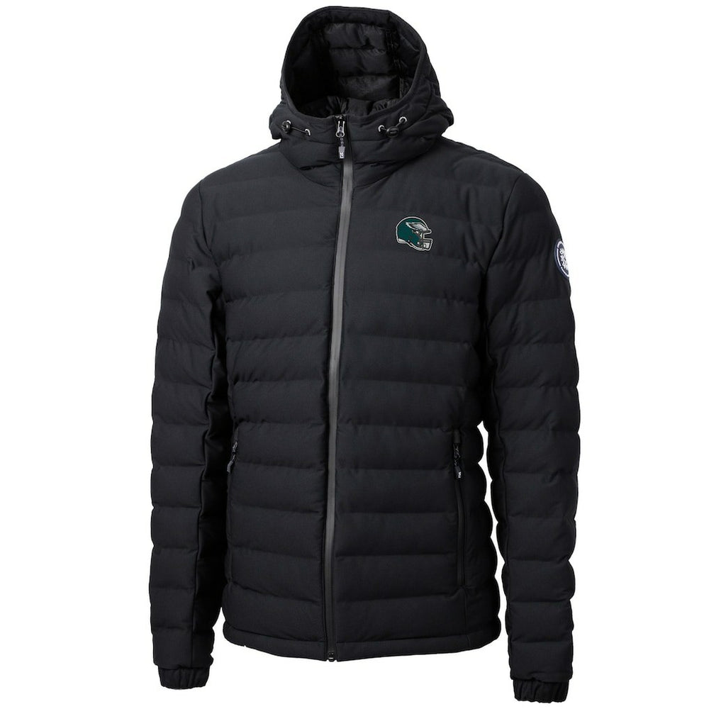 Philadelphia Eagles Cutter & Buck Helmet Mission Ridge Repreve Eco Insulated Puffer Full-Zip Jacket - Black - NFL
