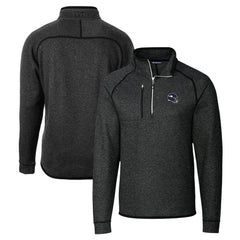 Minnesota Vikings Cutter & Buck Helmet Mainsail Sweater-Knit Half-Zip Pullover Jacket - Charcoal - NFL
