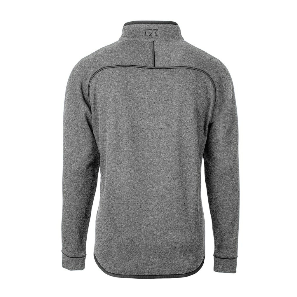 Pittsburgh Steelers Cutter & Buck Helmet Mainsail Sweater-Knit Half-Zip Pullover Jacket - Silver - NFL