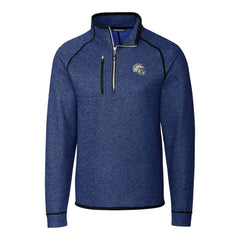 Los Angeles Chargers Cutter & Buck Helmet Mainsail Sweater-Knit Half-Zip Pullover Jacket - Blue - NFL