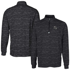 Pittsburgh Steelers Cutter & Buck Helmet Traverse Camo Print Stretch Quarter-Zip Pullover Top - Black - NFL