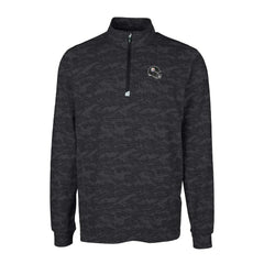 Pittsburgh Steelers Cutter & Buck Helmet Traverse Camo Print Stretch Quarter-Zip Pullover Top - Black - NFL
