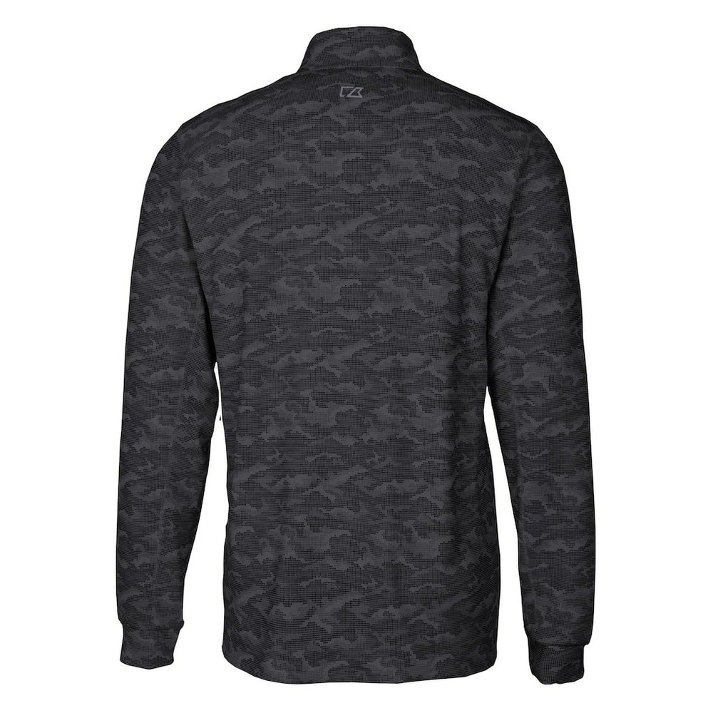 Kansas City Chiefs Cutter & Buck Helmet Traverse Camo Print Stretch Quarter-Zip Pullover Top - Black - NFL