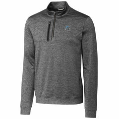 Detroit Lions Cutter & Buck Helmet Stealth Heathered Quarter-Zip Pullover Top - Gray - NFL