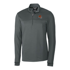 Cincinnati Bengals Cutter & Buck Traverse Stripe Stretch Quarter-Zip Pullover Top - Gray - NFL