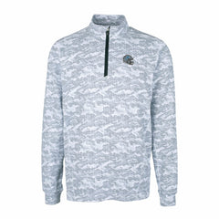 Detroit Lions Cutter & Buck Helmet Traverse Camo Print Stretch Quarter-Zip Pullover Top - Charcoal - NFL