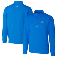 Detroit Lions Cutter & Buck Helmet Traverse Stretch Quarter-Zip Pullover Top - Blue - NFL