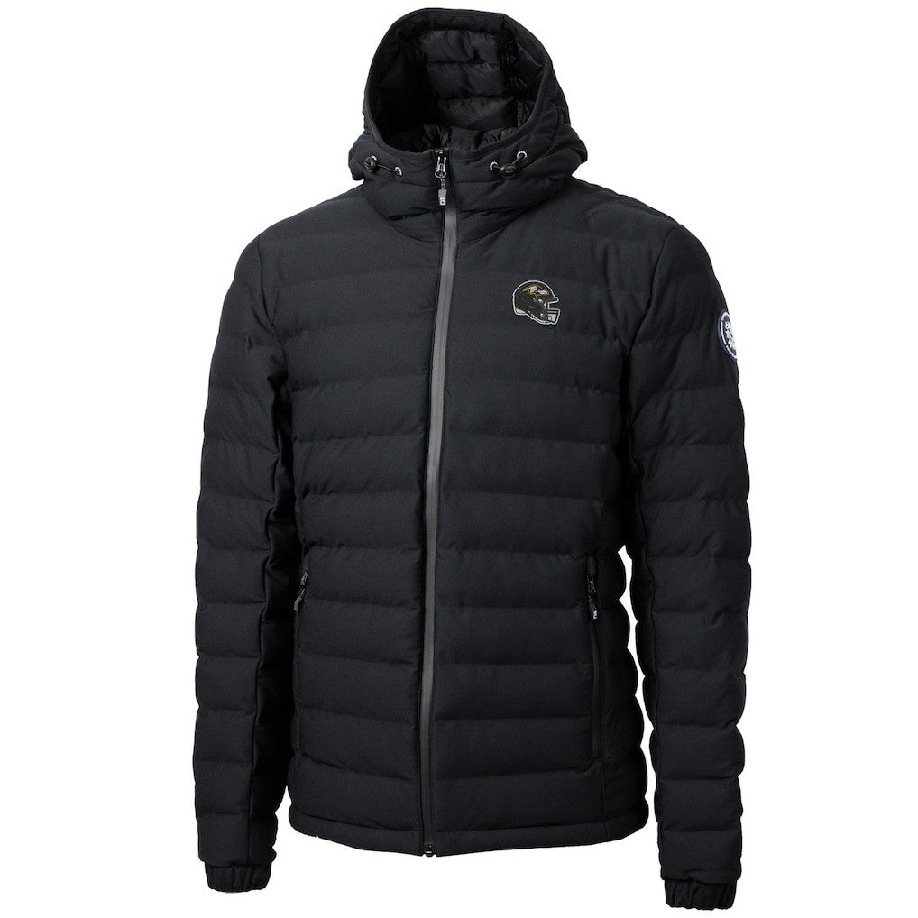 Baltimore Ravens Cutter & Buck Helmet Mission Ridge Repreve Eco Insulated Puffer Full-Zip Jacket - Black - NFL