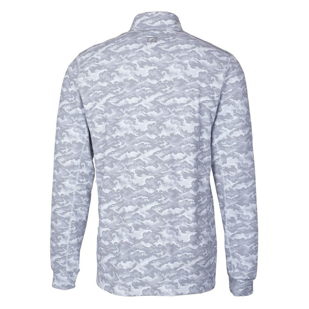 Green Bay Packers Cutter & Buck Helmet Traverse Camo Print Stretch Quarter-Zip Pullover Top - Charcoal - NFL