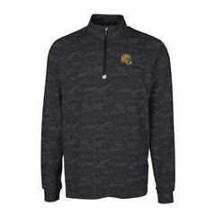 Green Bay Packers Cutter & Buck Helmet Traverse Camo Print Stretch Quarter-Zip Pullover Top - Black - NFL