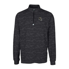 Baltimore Ravens Cutter & Buck Helmet Traverse Camo Print Stretch Quarter-Zip Pullover Top - Black - NFL