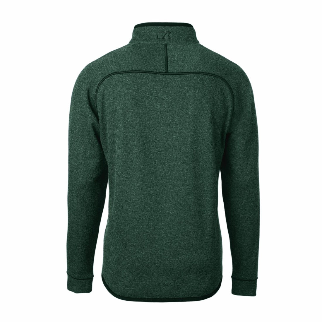 Green Bay Packers Cutter & Buck Helmet Mainsail Sweater-Knit Half-Zip Pullover Jacket - Hunter Green - NFL