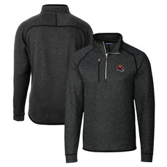 Washington Commanders Cutter & Buck Helmet Mainsail Sweater-Knit Half-Zip Pullover Jacket - Charcoal - NFL