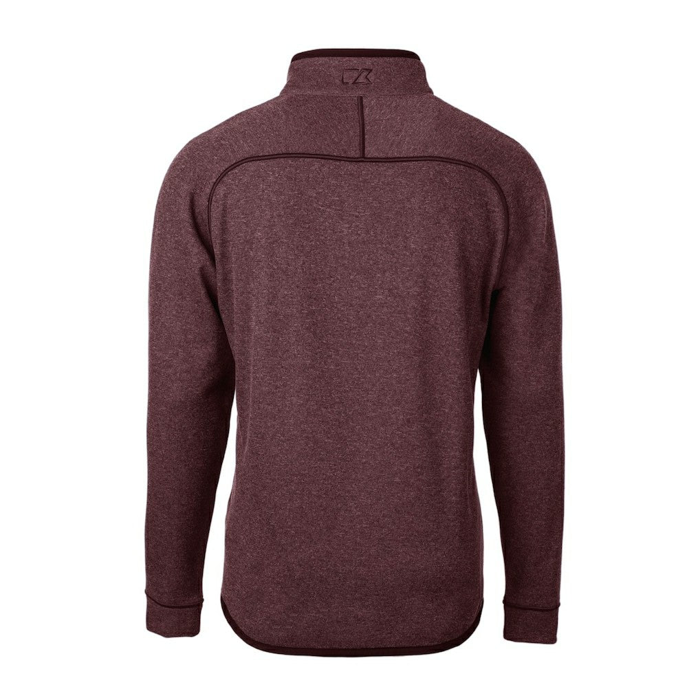 Washington Commanders Cutter & Buck Helmet Mainsail Sweater-Knit Half-Zip Pullover Jacket - Burgundy - NFL