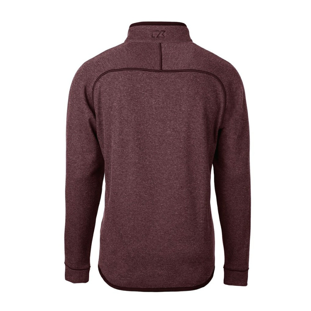 Washington Commanders Cutter & Buck Helmet Mainsail Sweater-Knit Half-Zip Pullover Jacket - Burgundy - NFL