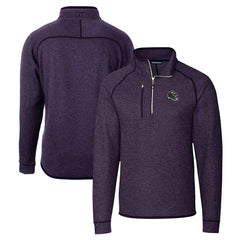 Baltimore Ravens Cutter & Buck Helmet Mainsail Sweater-Knit Half-Zip Pullover Jacket - Purple - NFL