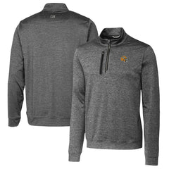 Green Bay Packers Cutter & Buck Helmet Stealth Heathered Quarter-Zip Pullover Top - Gray - NFL