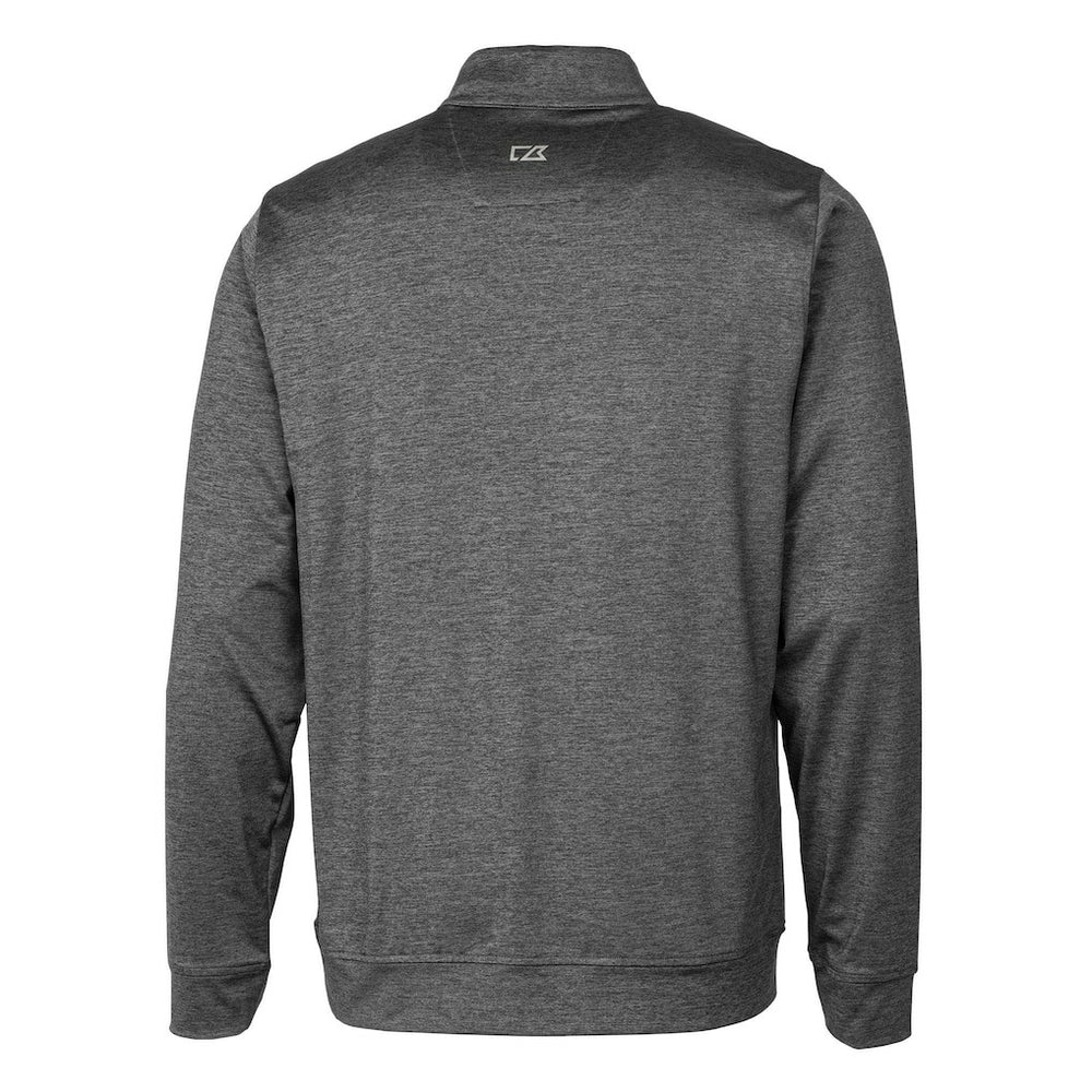 Green Bay Packers Cutter & Buck Helmet Stealth Heathered Quarter-Zip Pullover Top - Gray - NFL
