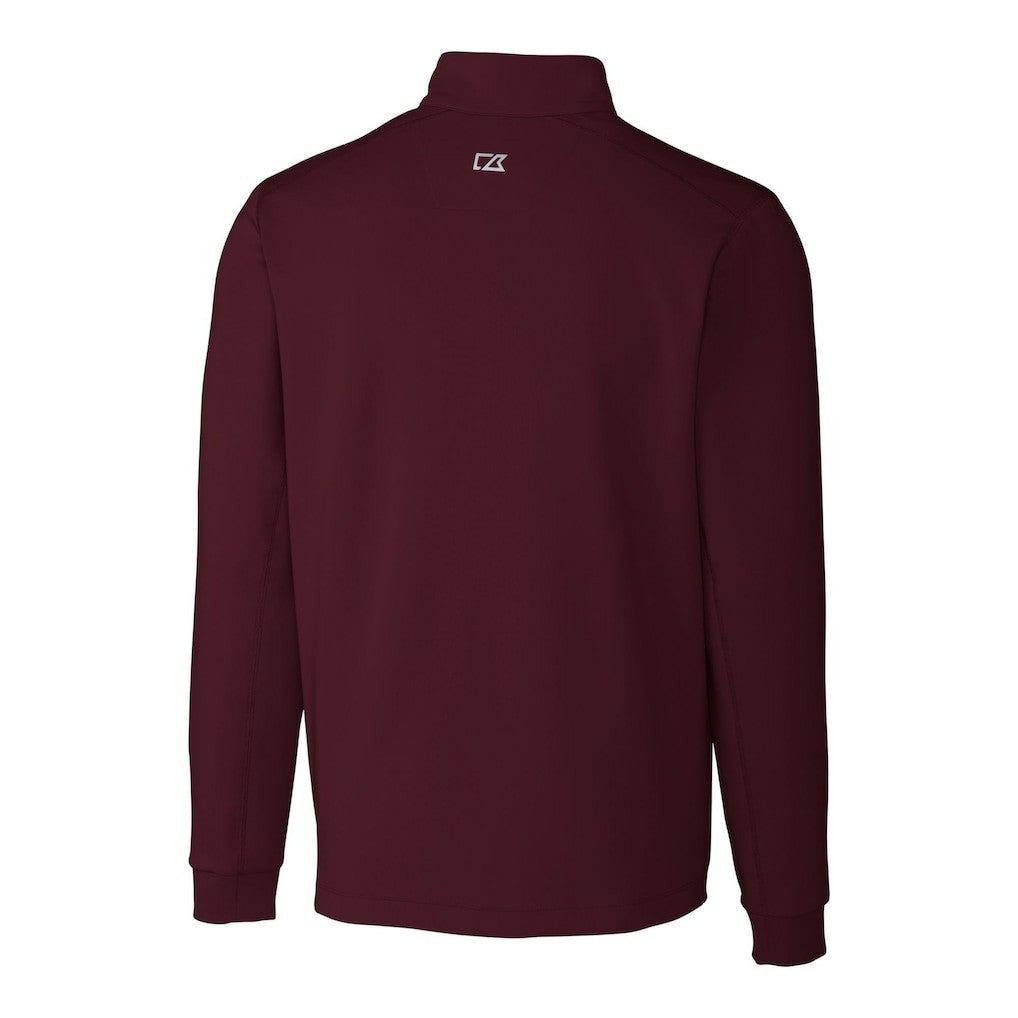 Washington Commanders Cutter & Buck Helmet Traverse Stretch Quarter-Zip Pullover Top - Burgundy - NFL