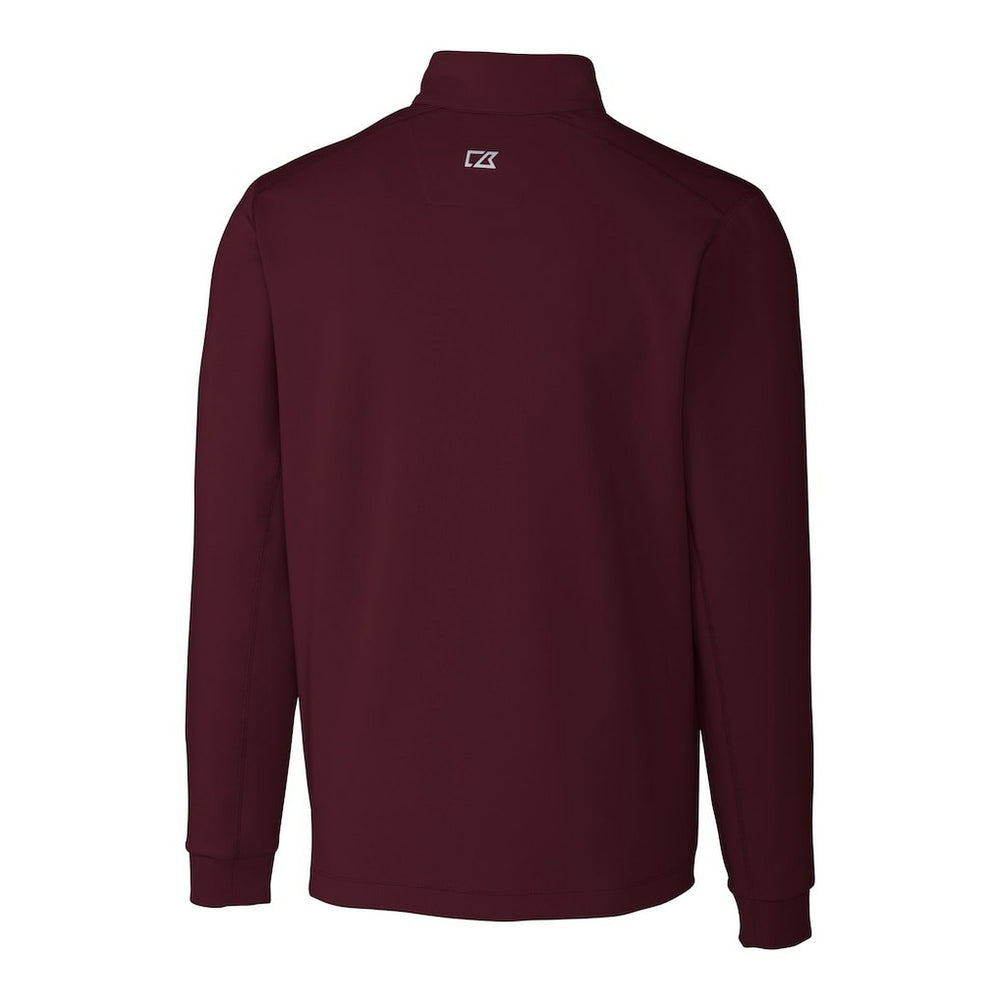 Washington Commanders Cutter & Buck Helmet Traverse Stretch Quarter-Zip Pullover Top - Burgundy - NFL