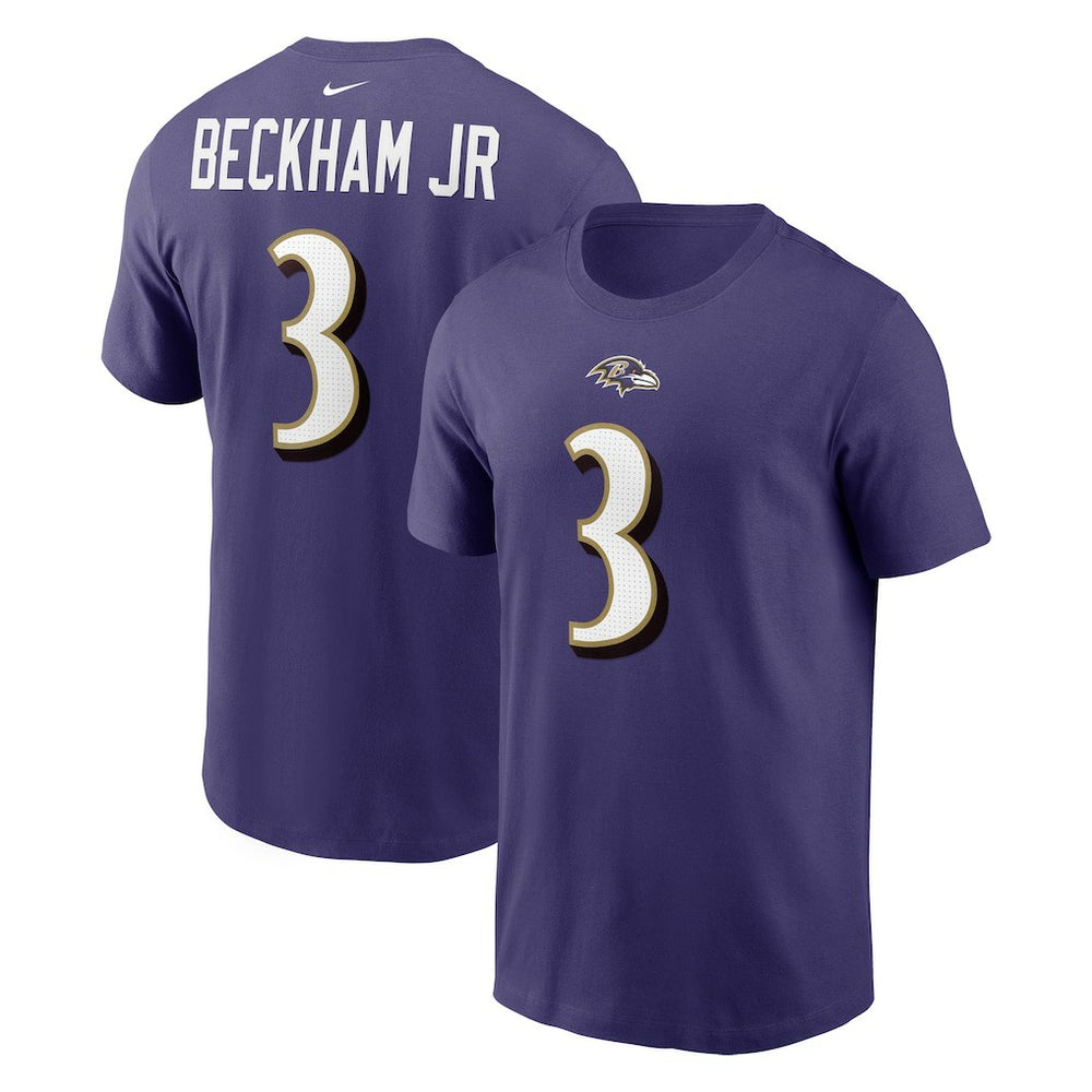 Odell Beckham Jr. Baltimore Ravens Player Name & Number T-Shirt - Purple - Nike