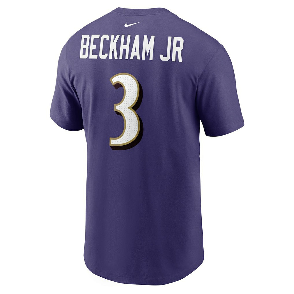Odell Beckham Jr. Baltimore Ravens Player Name & Number T-Shirt - Purple - Nike