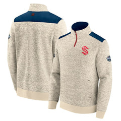 Seattle Kraken Fanatics 2024 NHL Winter Classic Authentic Pro Fleece Quarter-Zip Pullover Top - Deep Sea Blue/Cream | Fanatics on sale