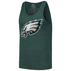 Jalen Hurts Philadelphia Eagles Majestic Threads Name & Number Tri-Blend Tank Top - Green - NFL