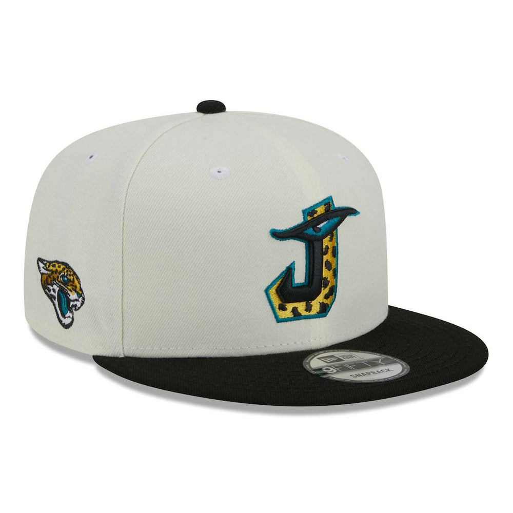 Jacksonville Jaguars New Era City Originals 9FIFTY Snapback Hat - Cream/Black - NFL