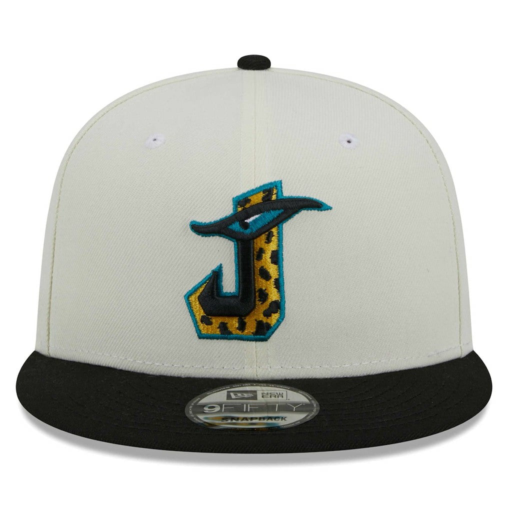 Jacksonville Jaguars New Era City Originals 9FIFTY Snapback Hat - Cream/Black - NFL