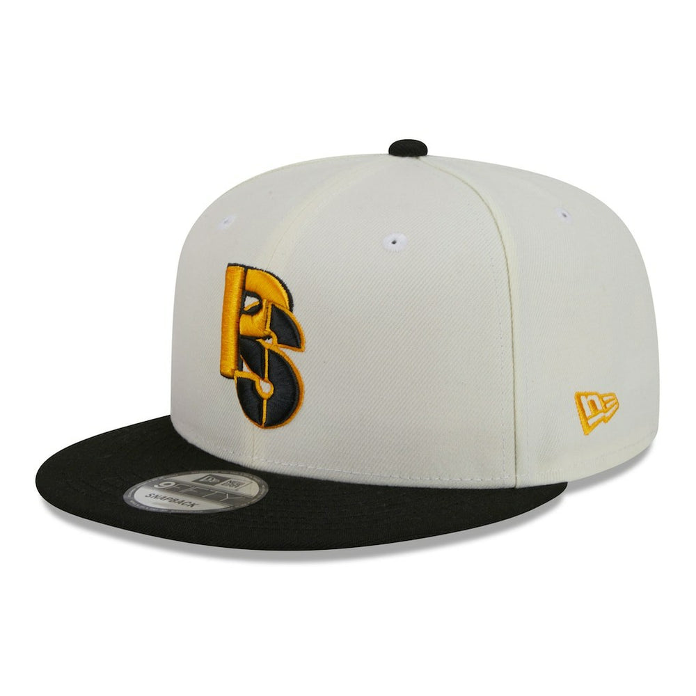 Pittsburgh Steelers New Era City Originals 9FIFTY Snapback Hat - Cream/Black - NFL