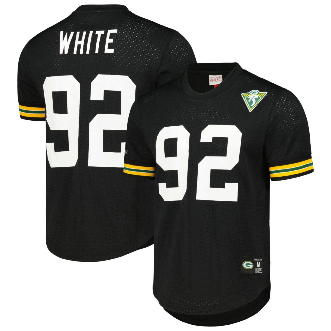Reggie White Green Bay Packers Retired Player Name and Number Mesh Top - Black - Mitchell & Ness