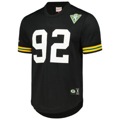 Reggie White Green Bay Packers Retired Player Name and Number Mesh Top - Black - Mitchell & Ness