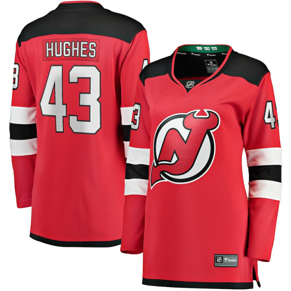 Luke Hughes New Jersey Devils Fanatics Women's Home Breakaway Player Jersey - Red | Fanatics Clearance