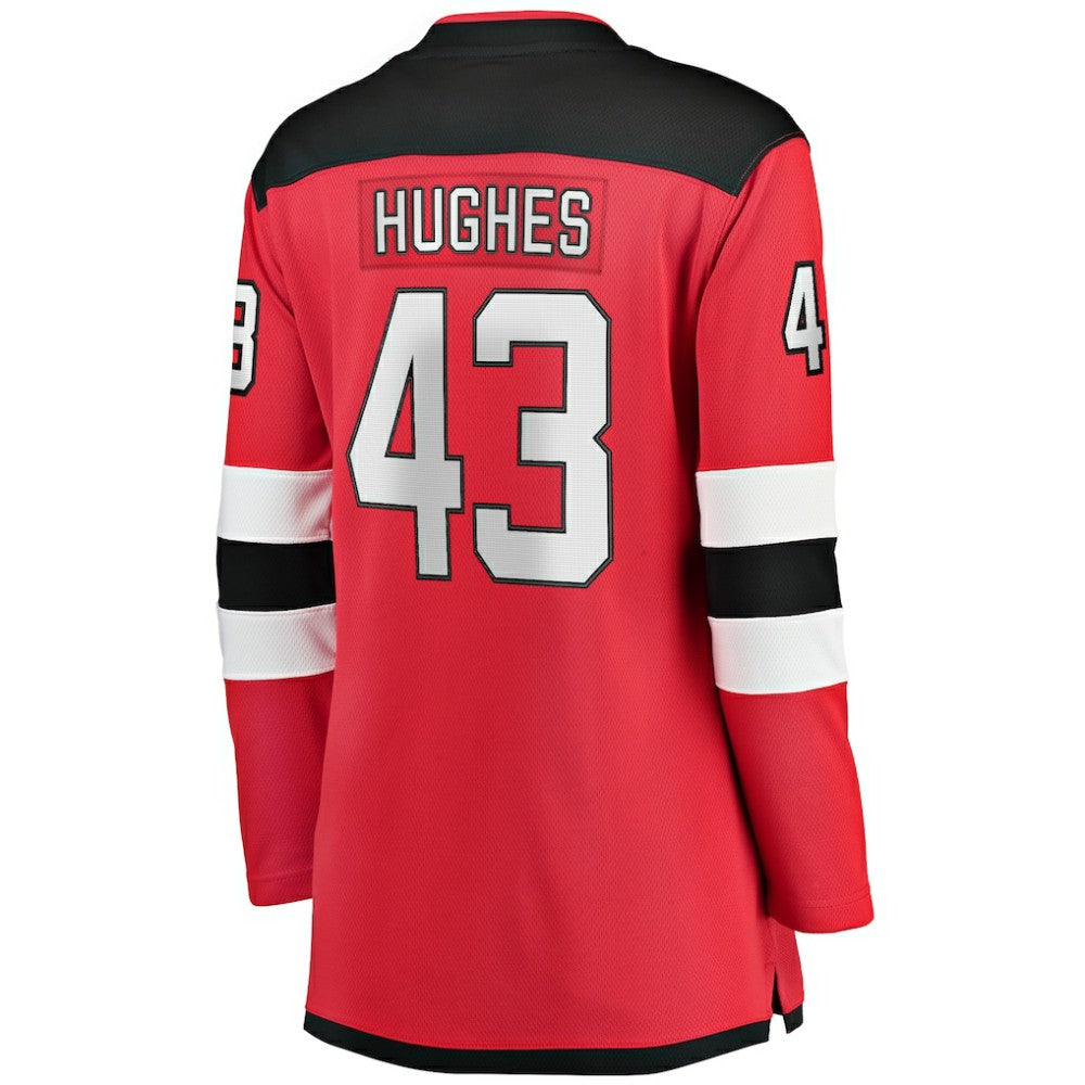 Luke Hughes New Jersey Devils Fanatics Women's Home Breakaway Player Jersey - Red | Fanatics Clearance