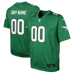 Philadelphia Eagles Youth Alternate Custom Game Jersey - Kelly Green - Nike