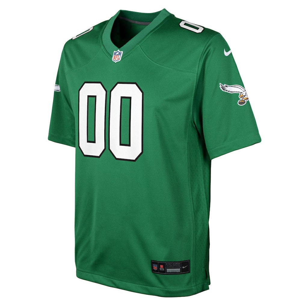Philadelphia Eagles Youth Alternate Custom Game Jersey - Kelly Green - Nike