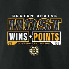 Boston Bruins Most Ever NHL Wins & Points T-Shirt - Black | NHL on sale