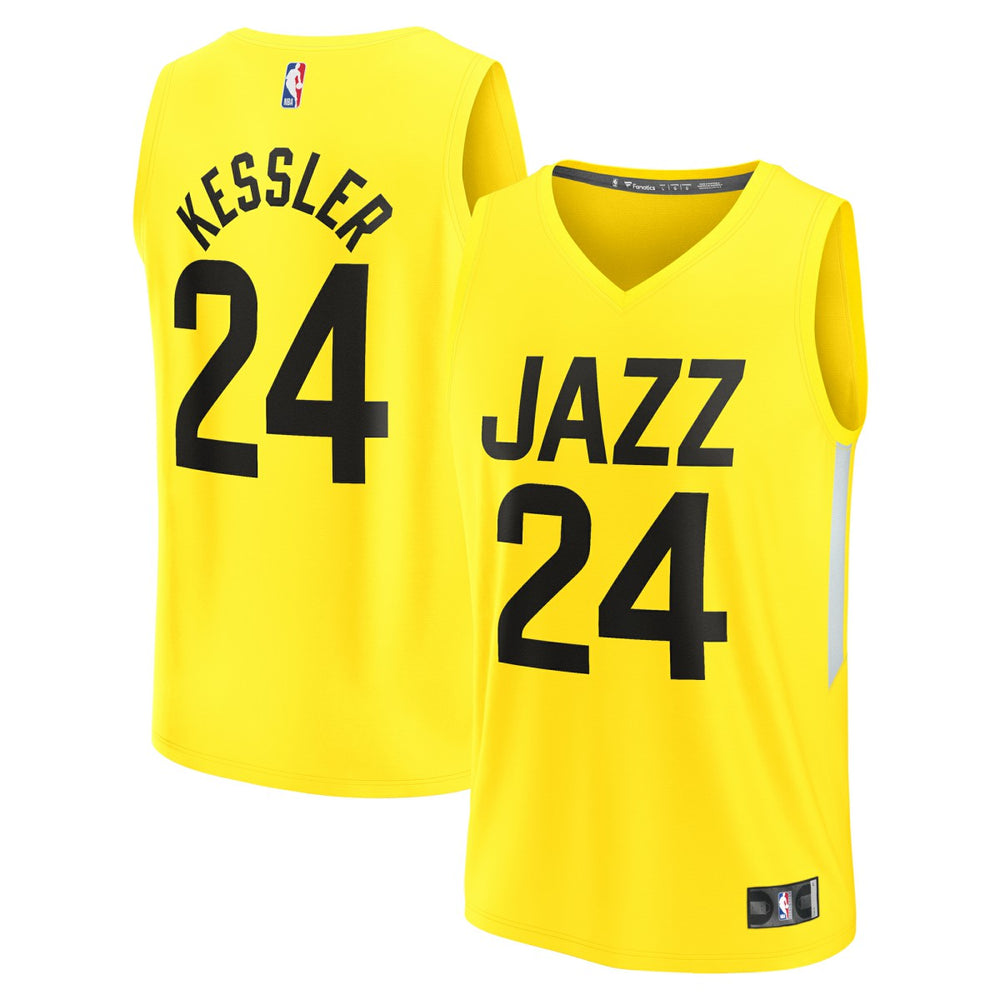 Fanatics Walker Kessler Utah Jazz Youth Fast Break Player Jersey Icon Edition Yellow