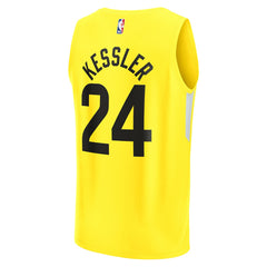 Fanatics Walker Kessler Utah Jazz Youth Fast Break Player Jersey Icon Edition Yellow
