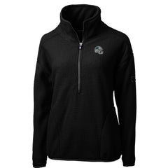 Carolina Panthers Cutter & Buck Women's Helmet Logo Cascade Eco Sherpa Fleece Half-Zip Pullover Jacket - Black - NFL