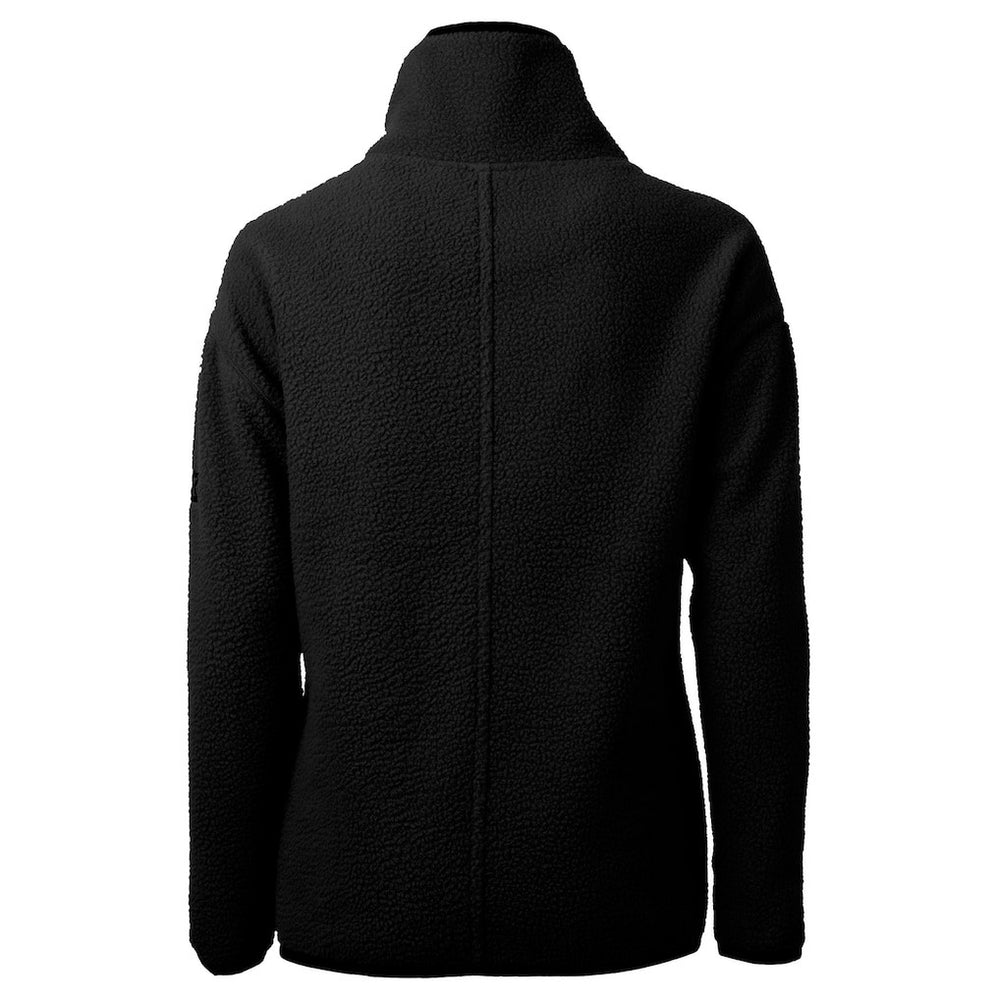 Carolina Panthers Cutter & Buck Women's Helmet Logo Cascade Eco Sherpa Fleece Half-Zip Pullover Jacket - Black - NFL