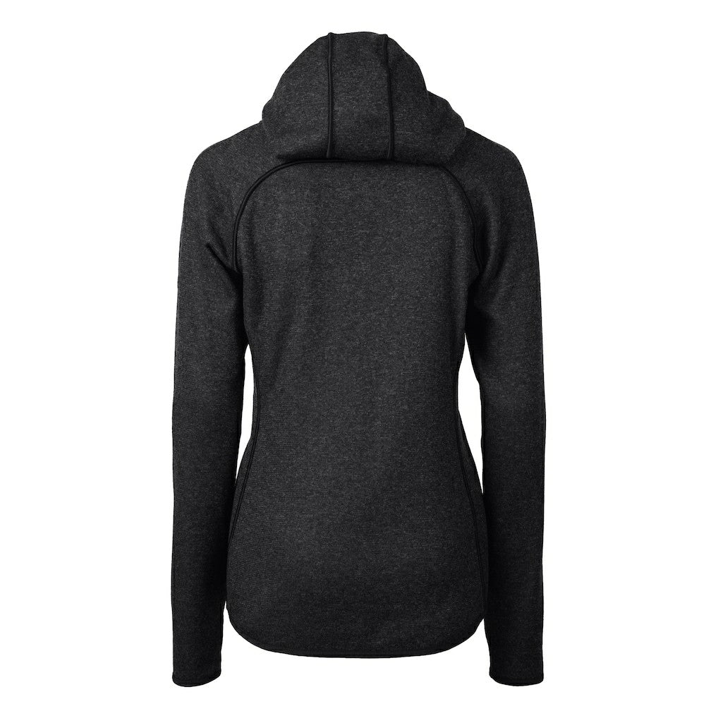 New Orleans Saints Cutter & Buck Women's Helmet Logo Mainsail Sweater-Knit Full-Zip Hoodie - Charcoal - NFL