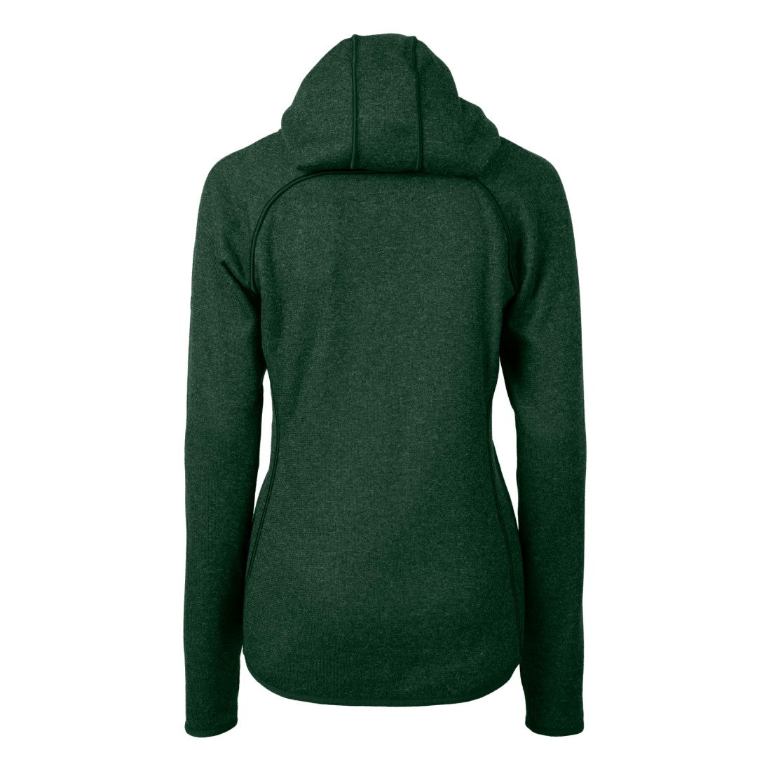 Green Bay Packers Cutter & Buck Women's Helmet Logo Mainsail Sweater-Knit Full-Zip Hoodie - Green - NFL
