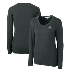 Arizona Cardinals Cutter & Buck Women's Helmet Logo Lakemont Tri-Blend V-Neck Pullover Sweater - Charcoal - NFL