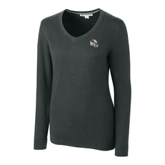Arizona Cardinals Cutter & Buck Women's Helmet Logo Lakemont Tri-Blend V-Neck Pullover Sweater - Charcoal - NFL